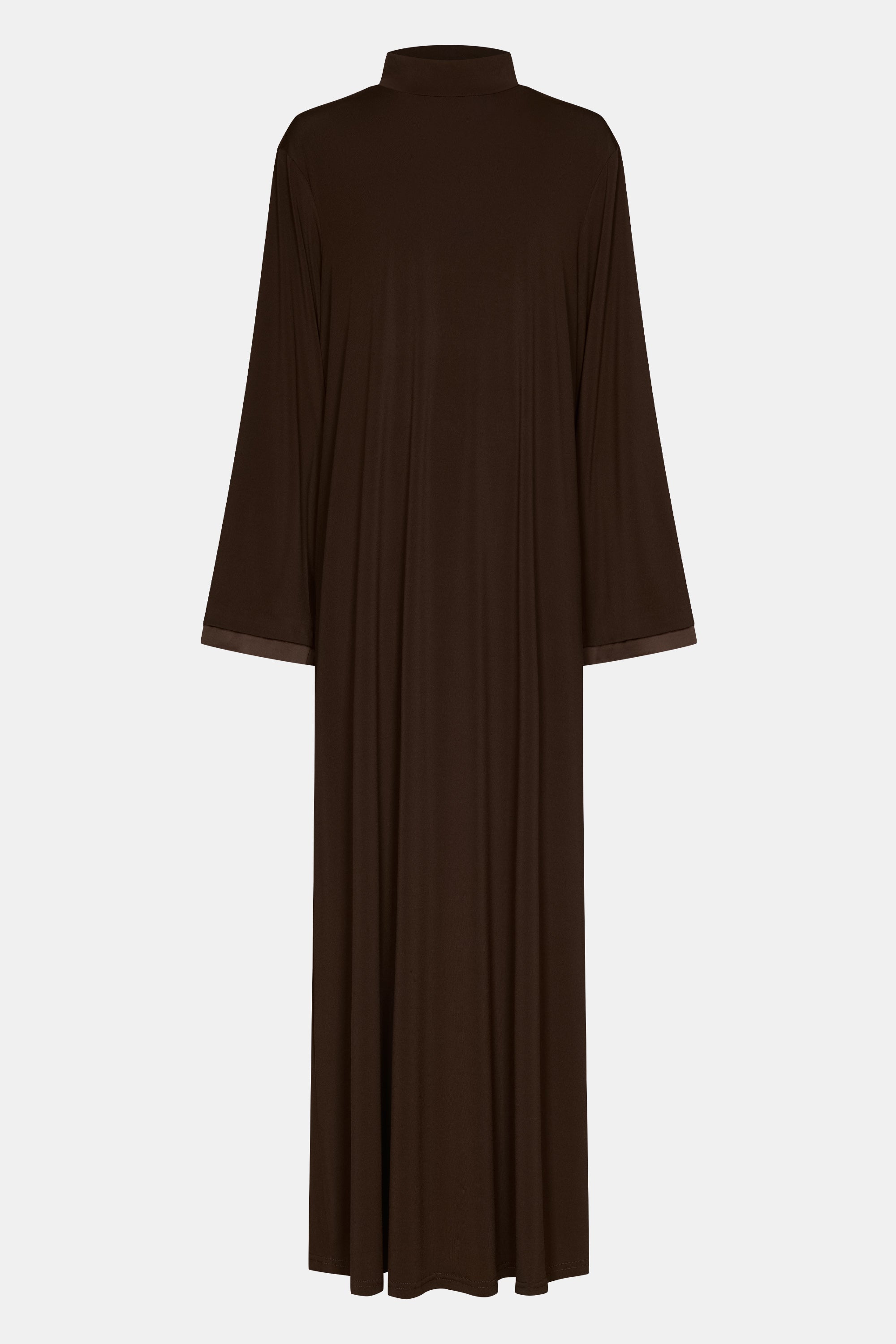 Jersey abaya- en khimaarset | Donkerbruin