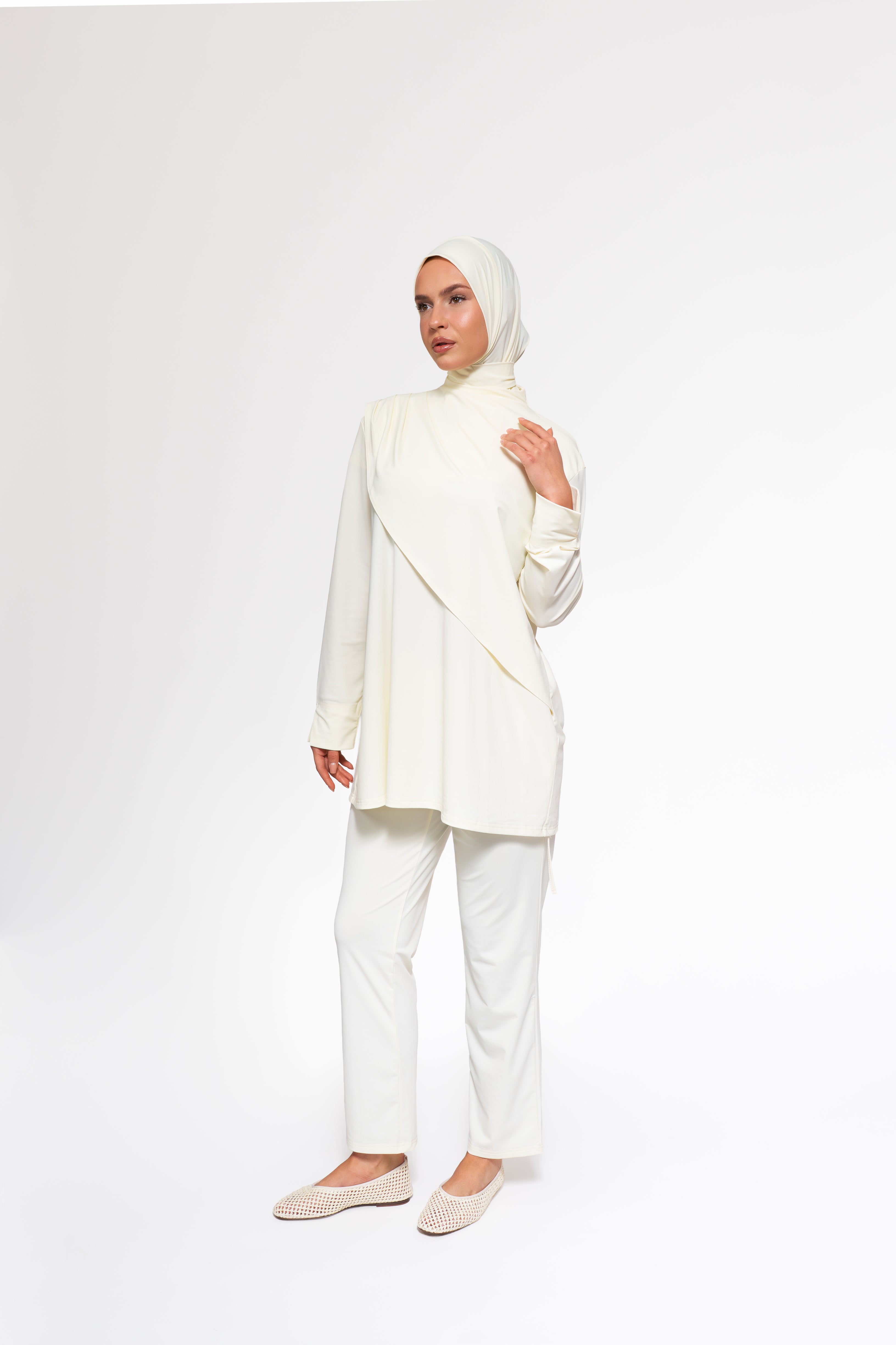 Burkini Drape Shoulder | Butter Yellow