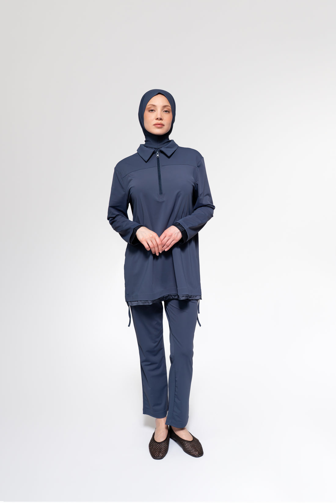 Burkini Satin Sleeve | Blue Grey