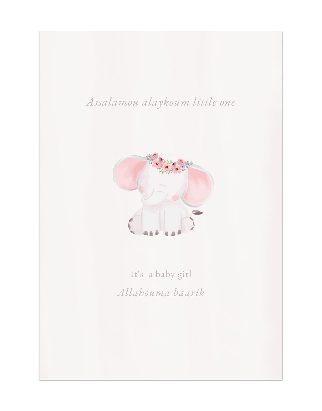 Assalamou alaykoum little one