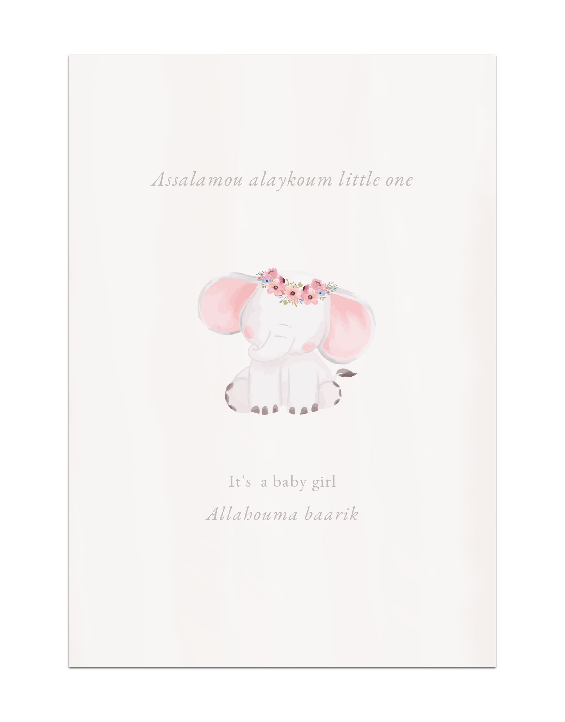 Assalamou alaykoum little one