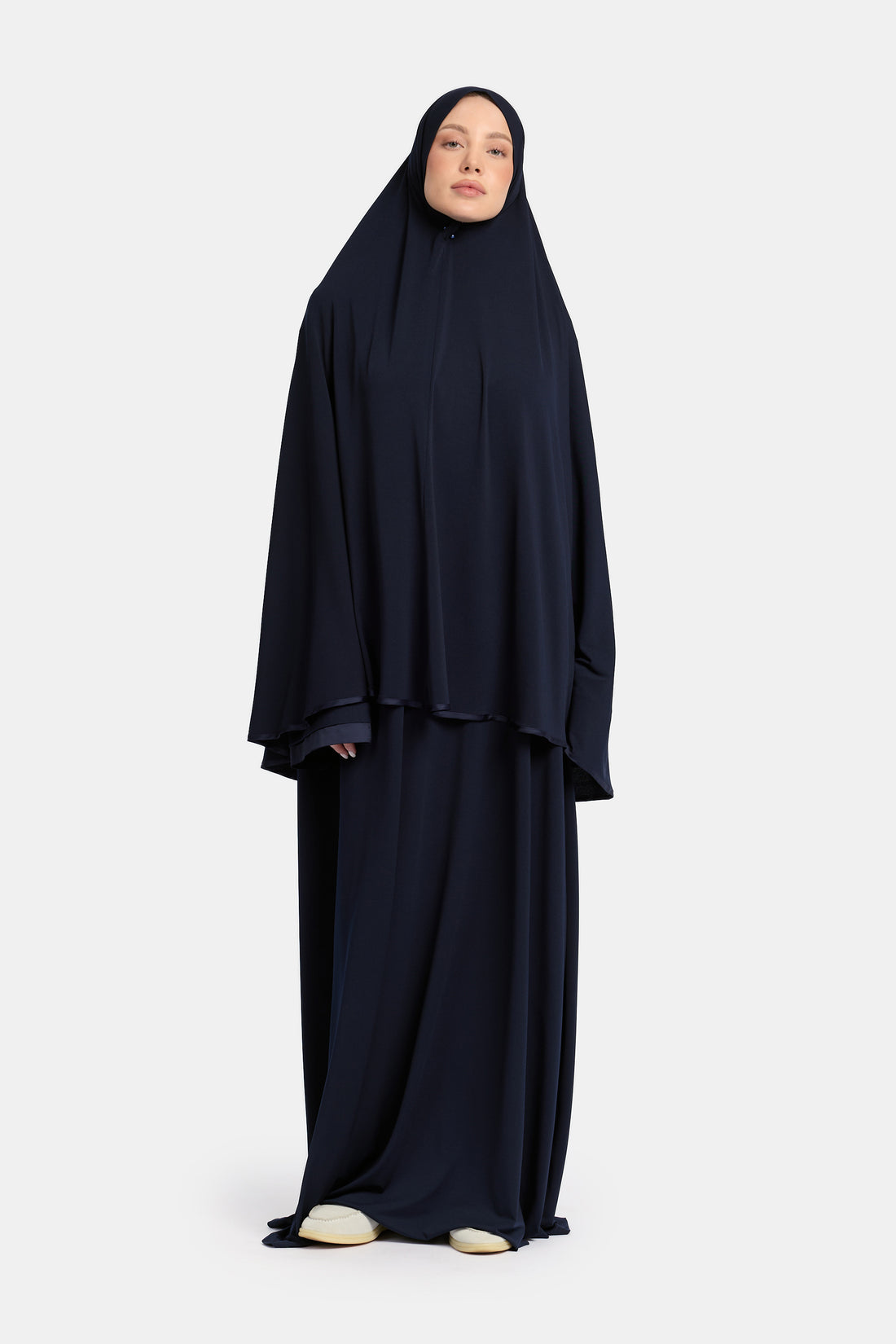 Jersey abaya- en khimaarset | Donkerblauw