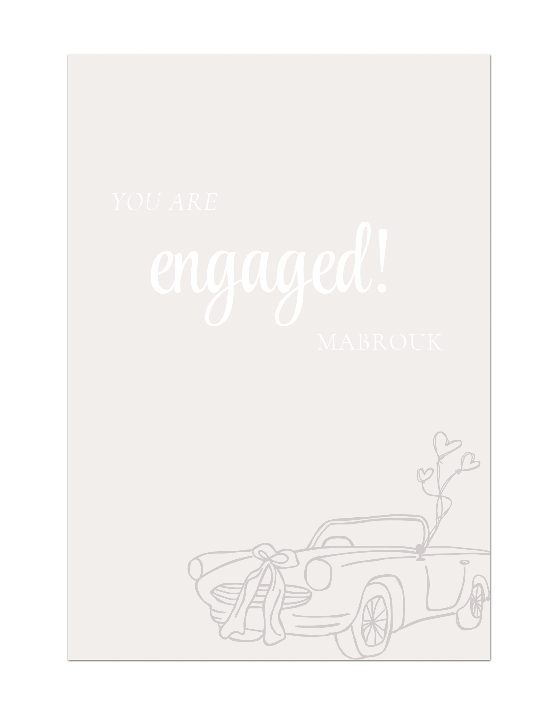 You are engaged! Mabrouk