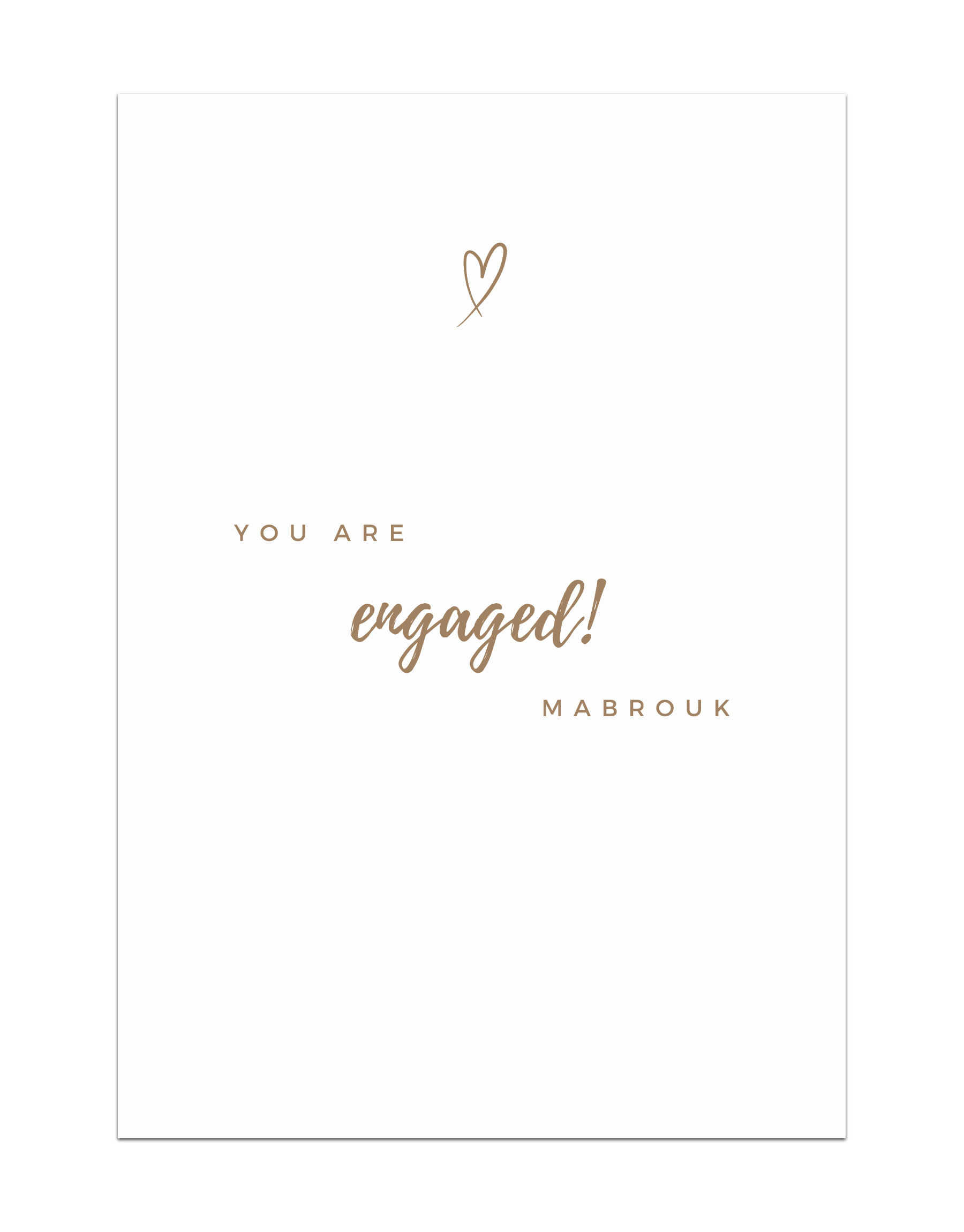 You are engaged! Mabrouk