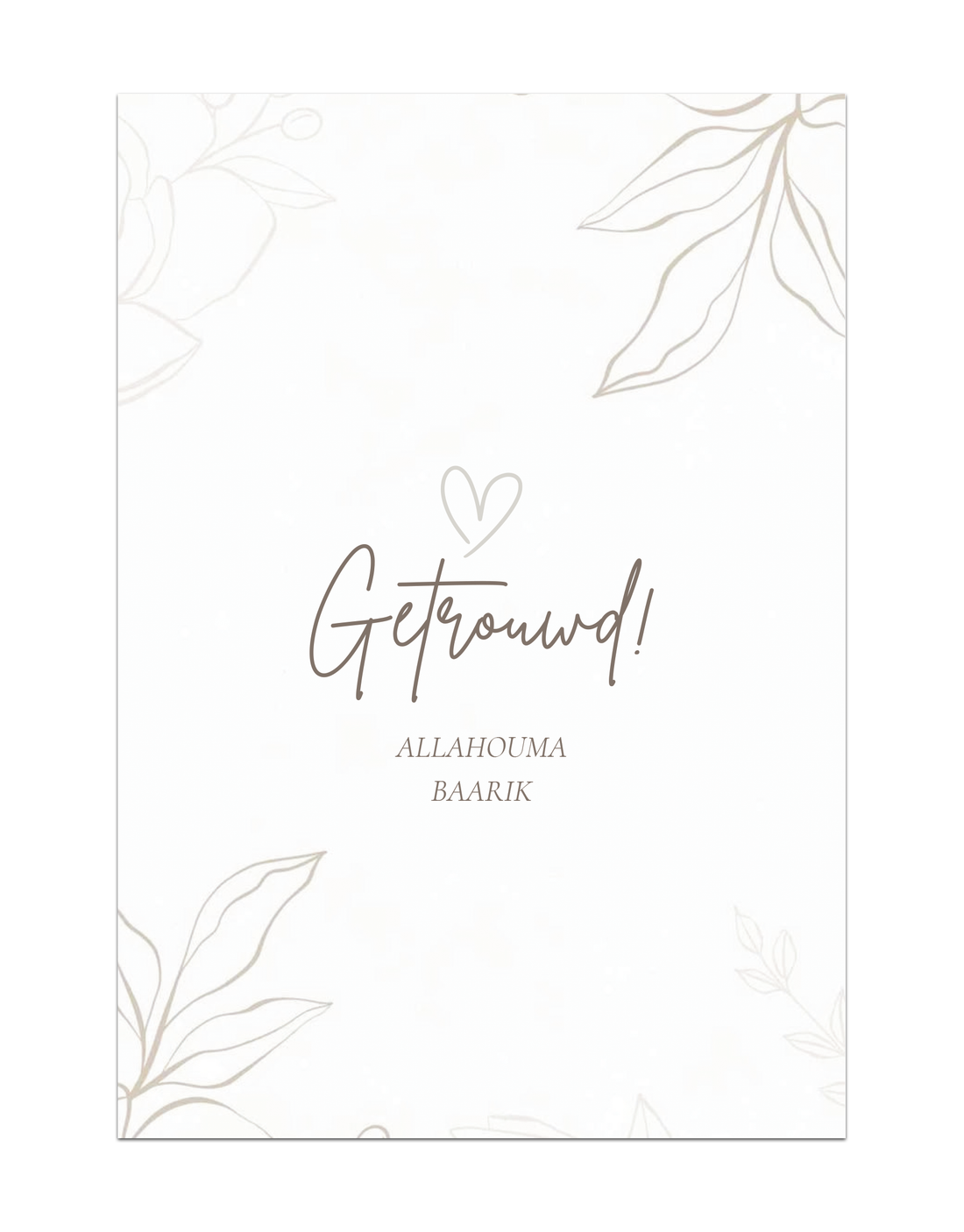 Getrouwd Allahouma baarik