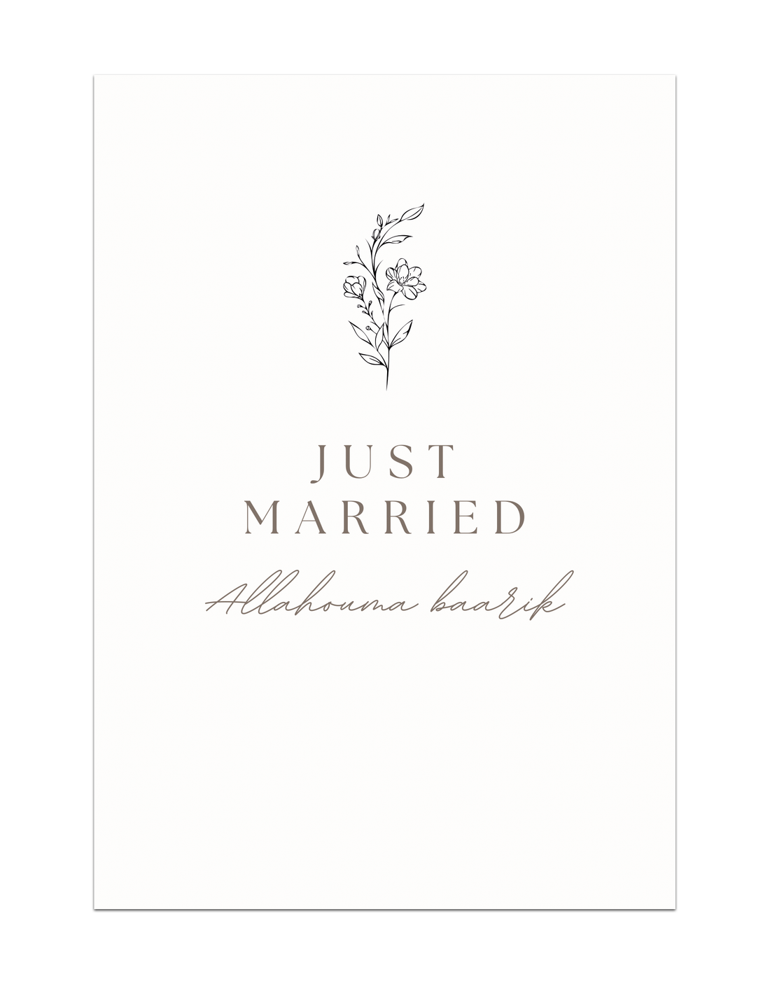 Just Married Allahouma baarik