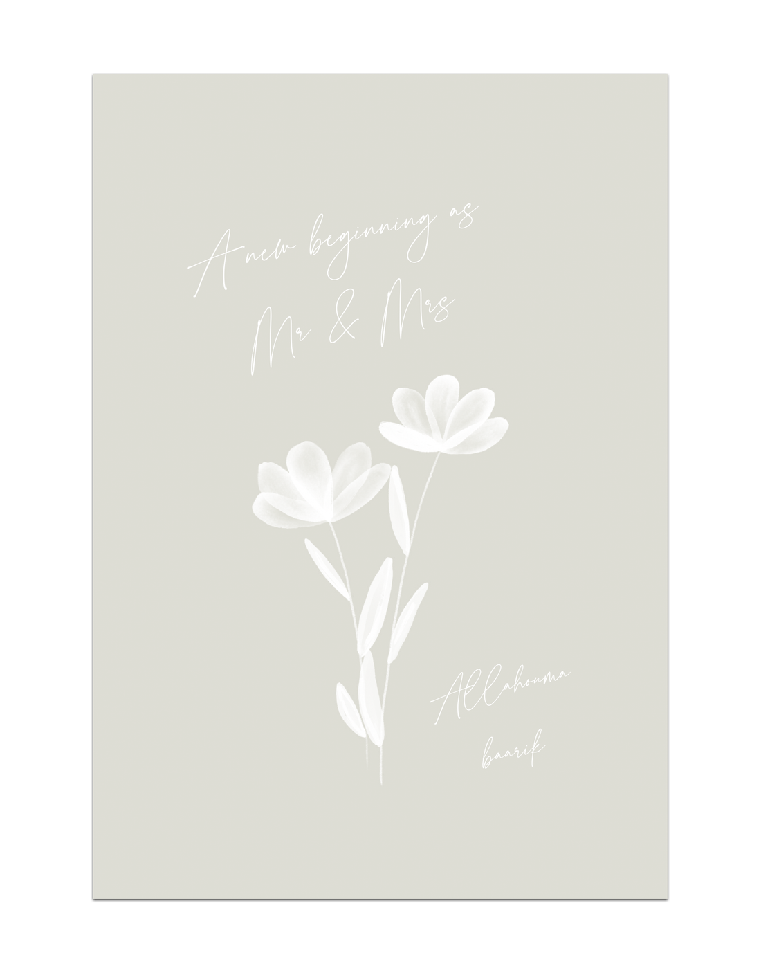 A new beginning as Mr & Mrs