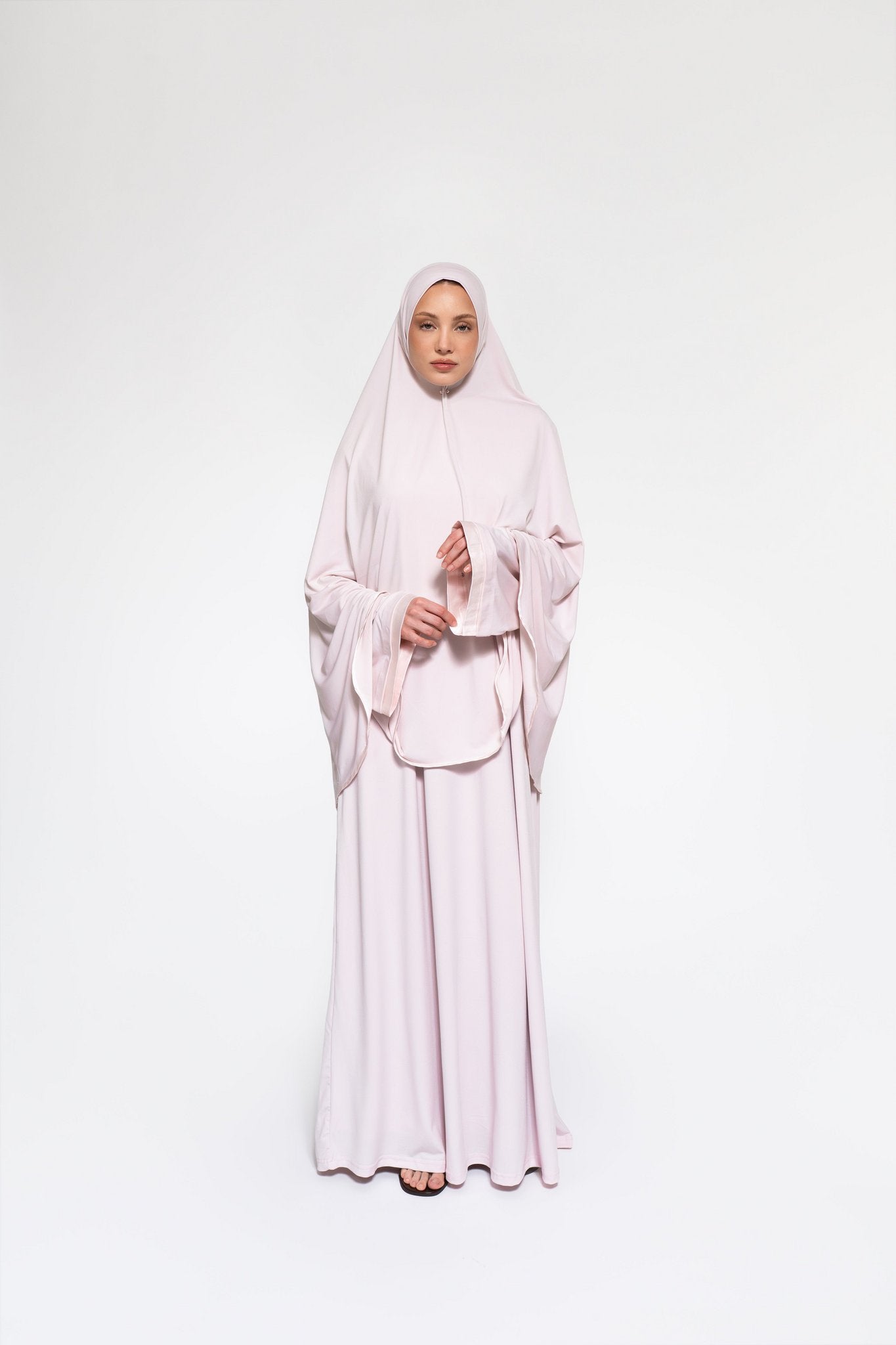 Jersey abaya- en khimaarset | Lichtroze