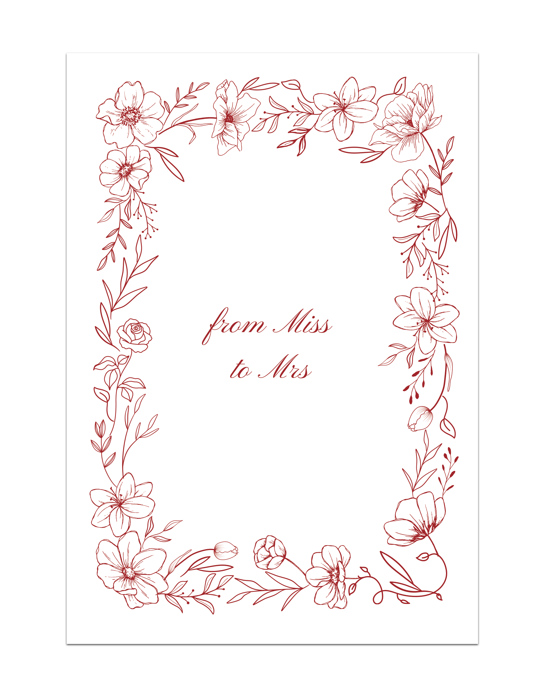 From miss to mrs