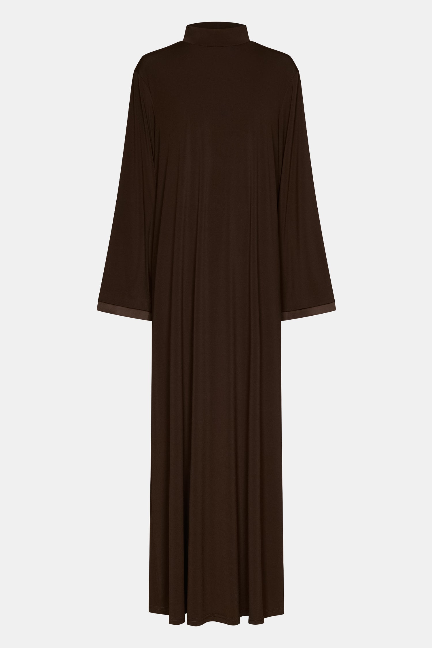 Jersey abaya- en khimaarset | Donkerbruin