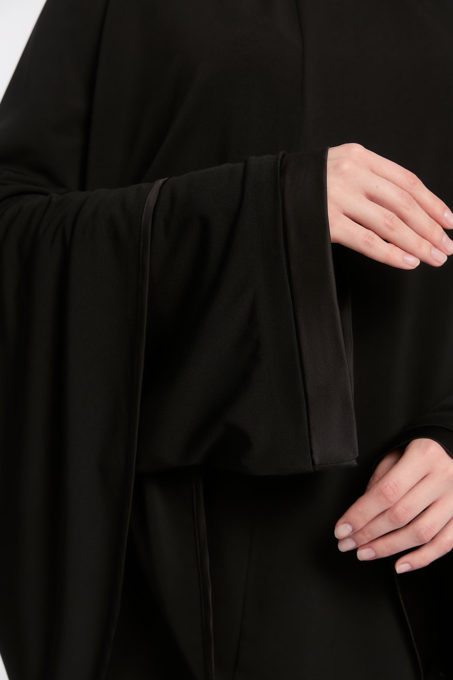 Jersey abaya- en khimaarset | Zwart