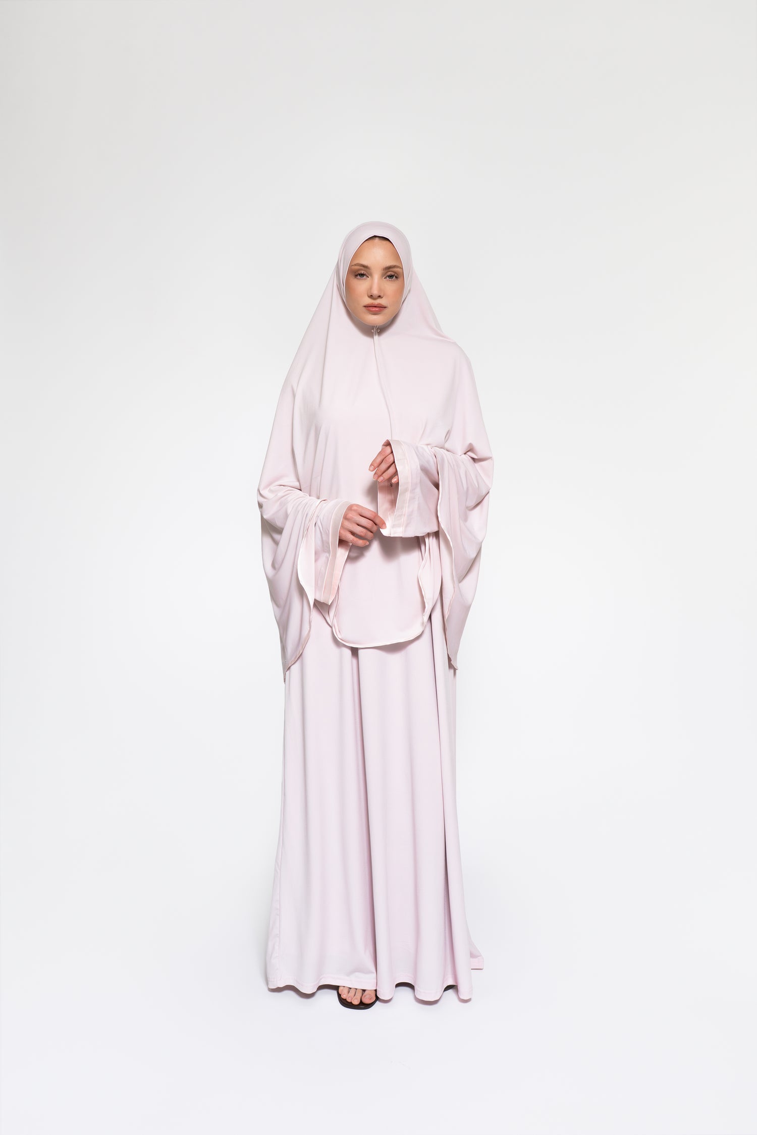 Jersey abaya- en khimaarset | Lichtroze