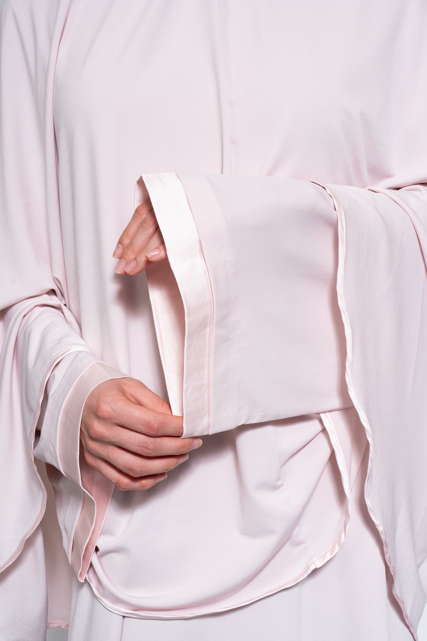 Jersey abaya- en khimaarset | Lichtroze