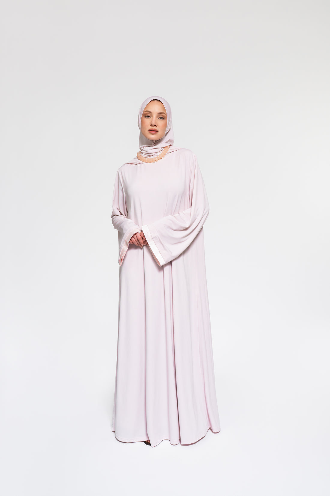 Jersey abaya- en khimaarset | Lichtroze