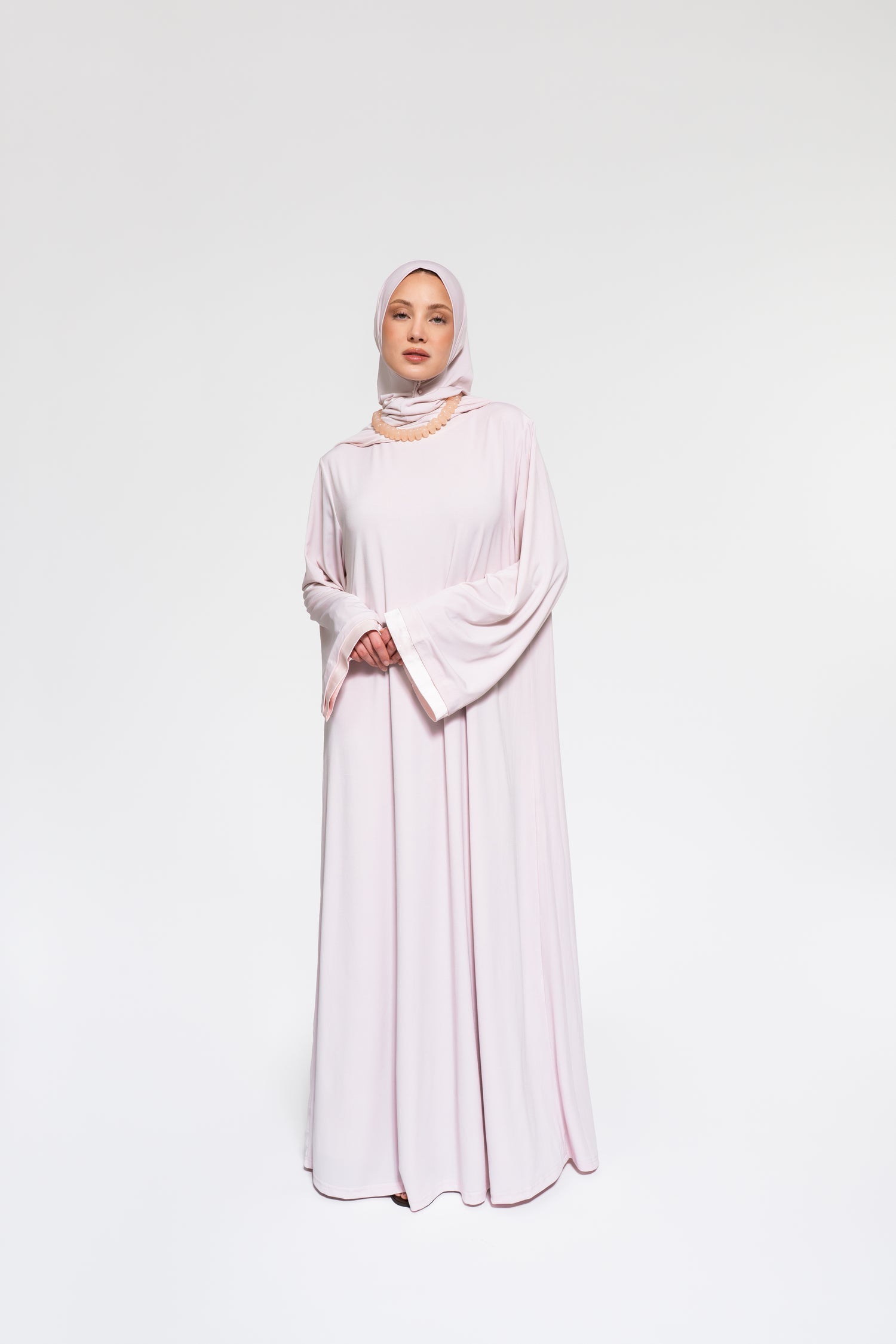 Jersey abaya- en khimaarset | Lichtroze