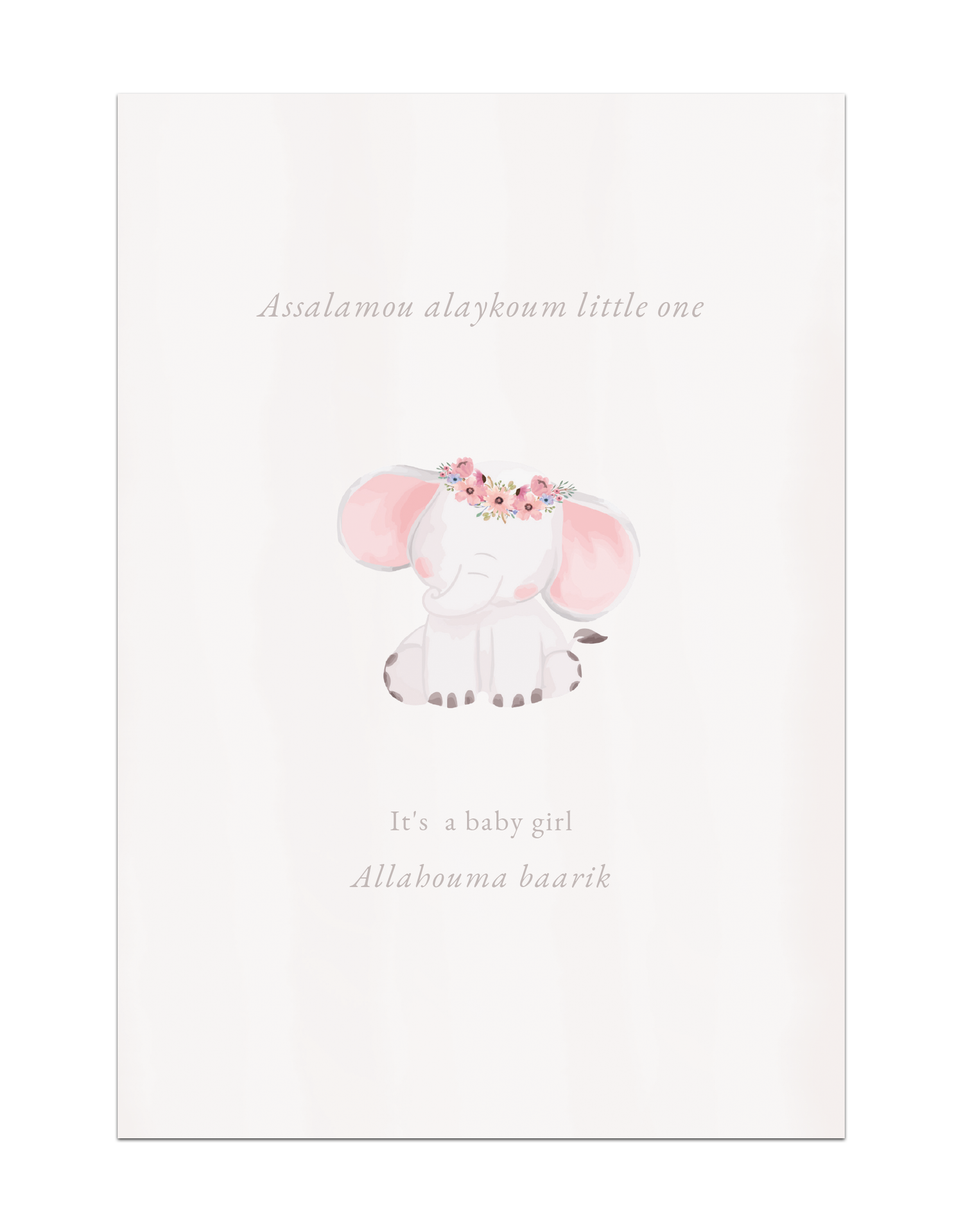 Assalamou alaykoum little one