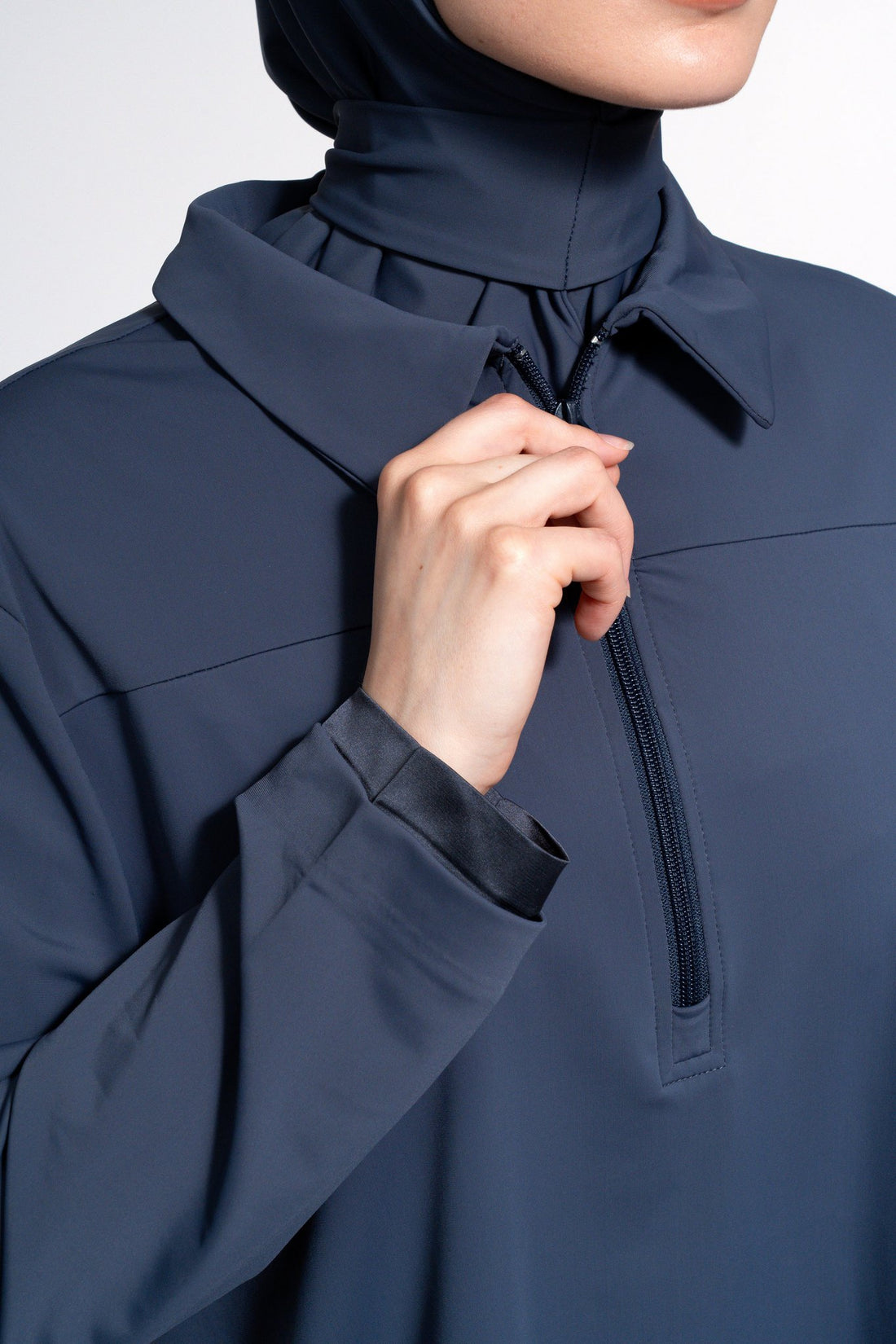 Burkini Satin Sleeve | Blue Grey