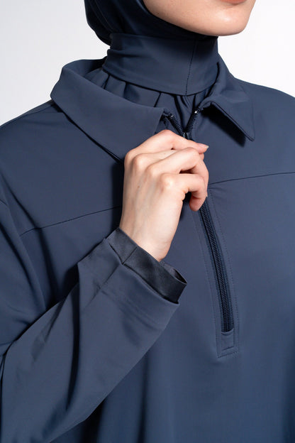Burkini Satin Sleeve | Blue Grey