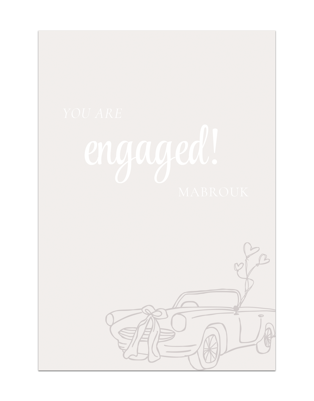 You are engaged! Mabrouk