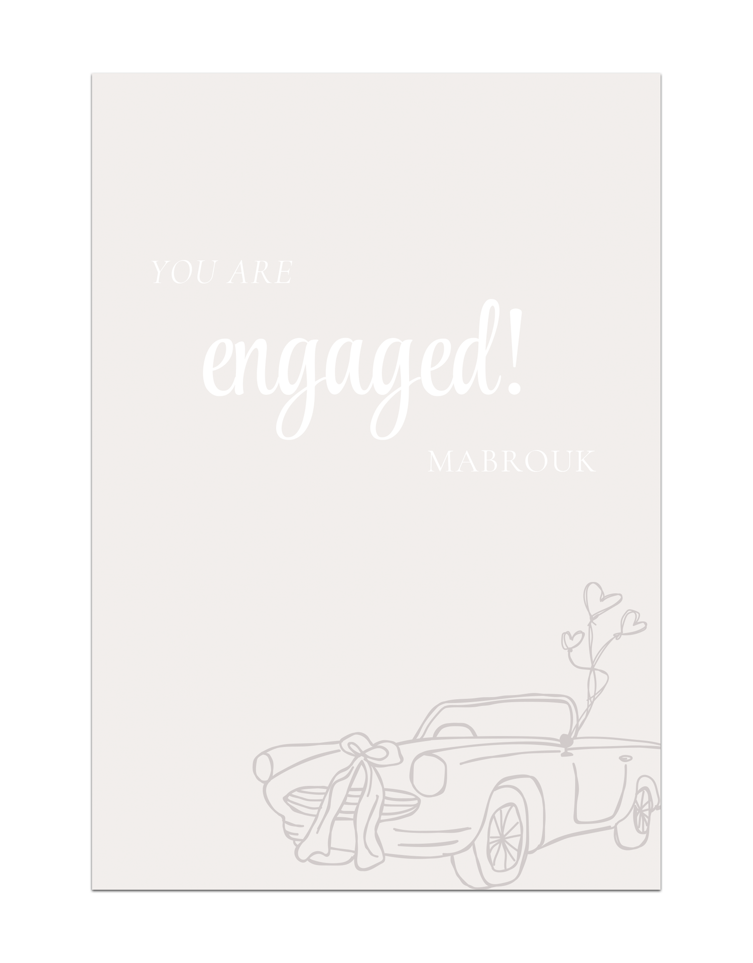 You are engaged! Mabrouk