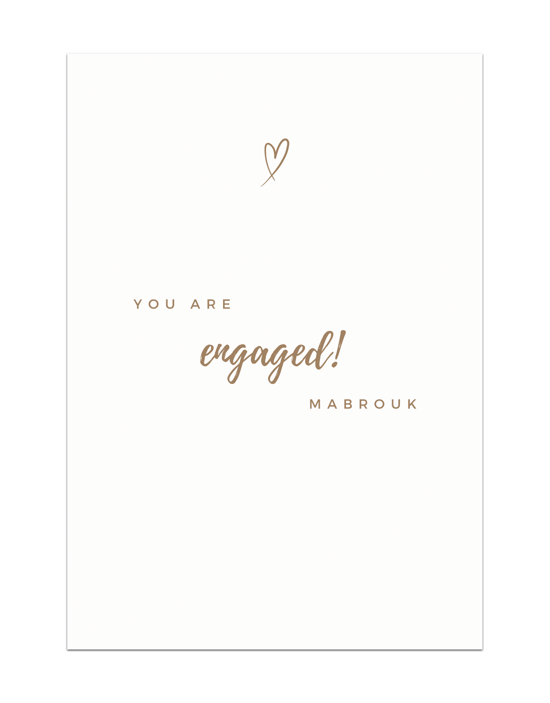 You are engaged! Mabrouk