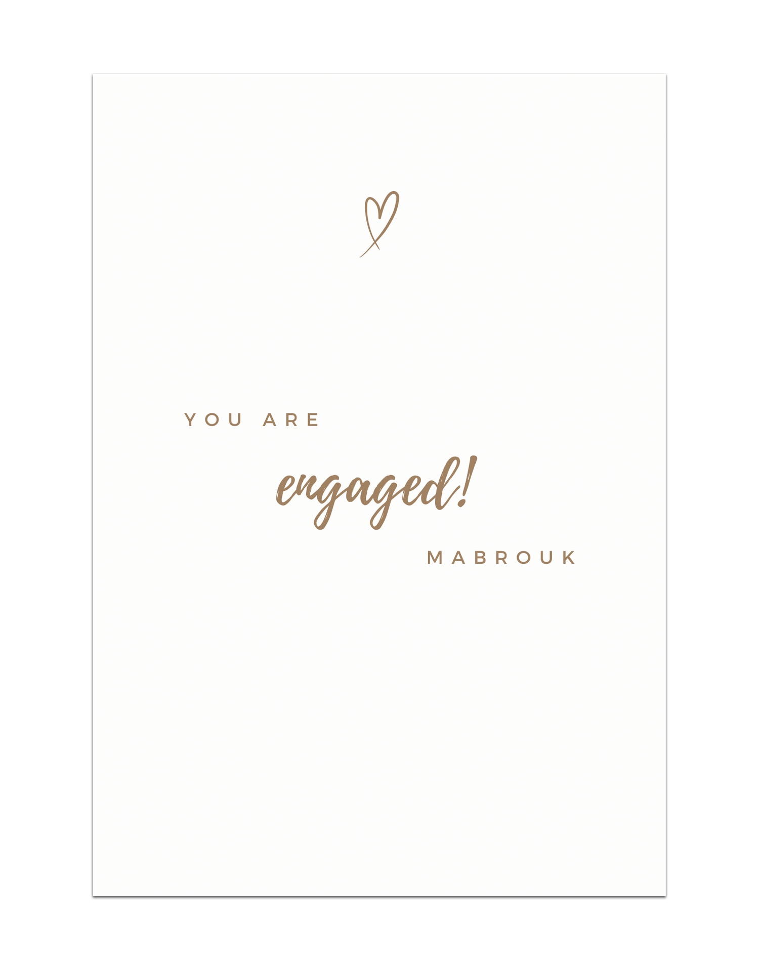 You are engaged! Mabrouk