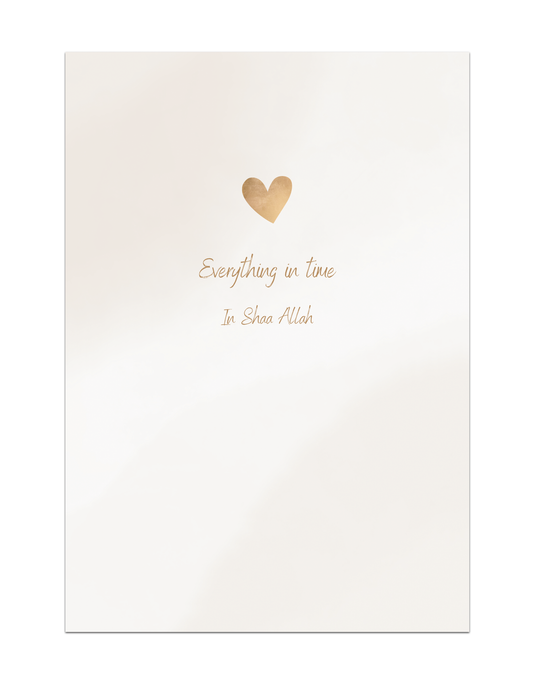 Everything in time In Shaa Allah