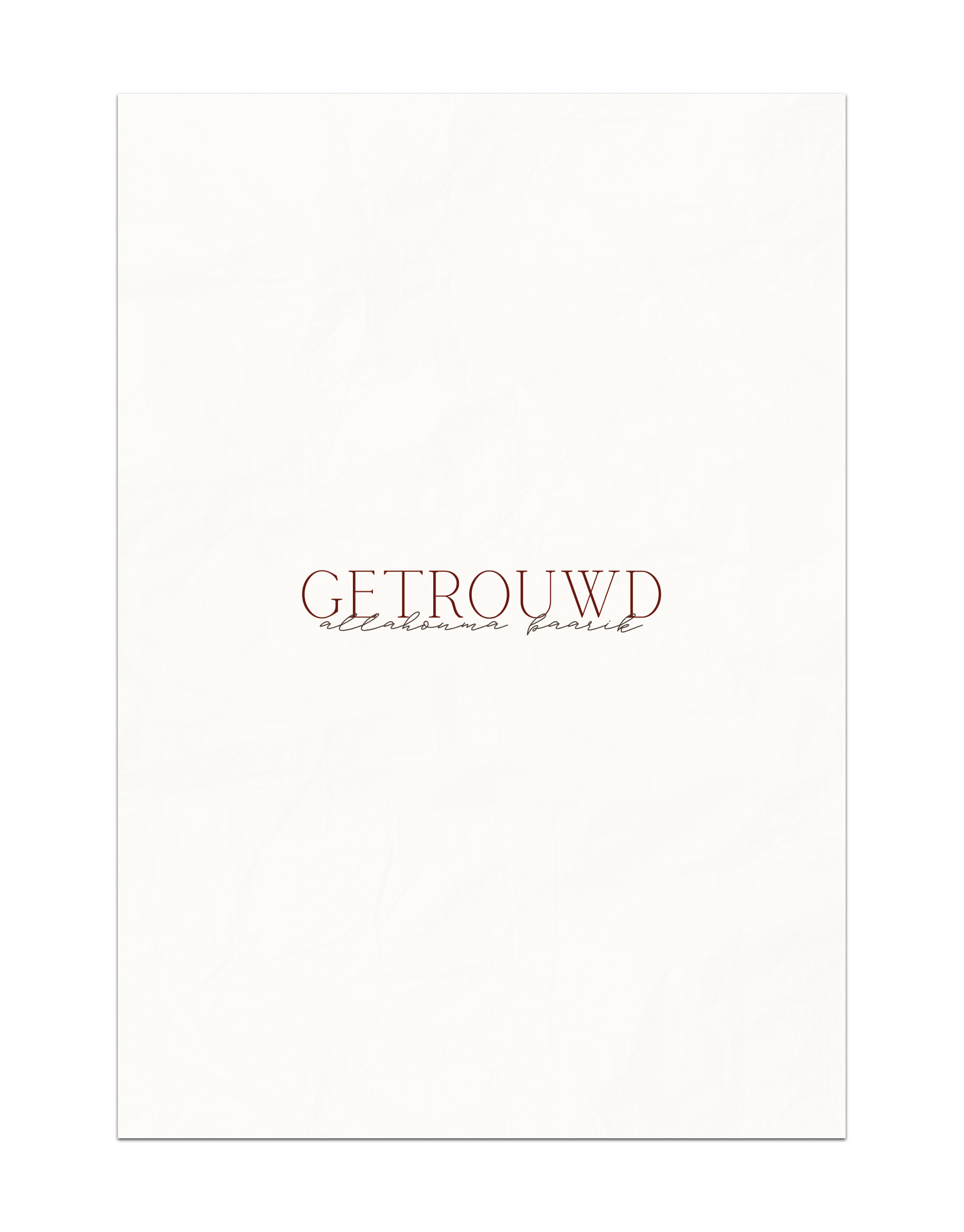 Getrouwd Allahouma baarik