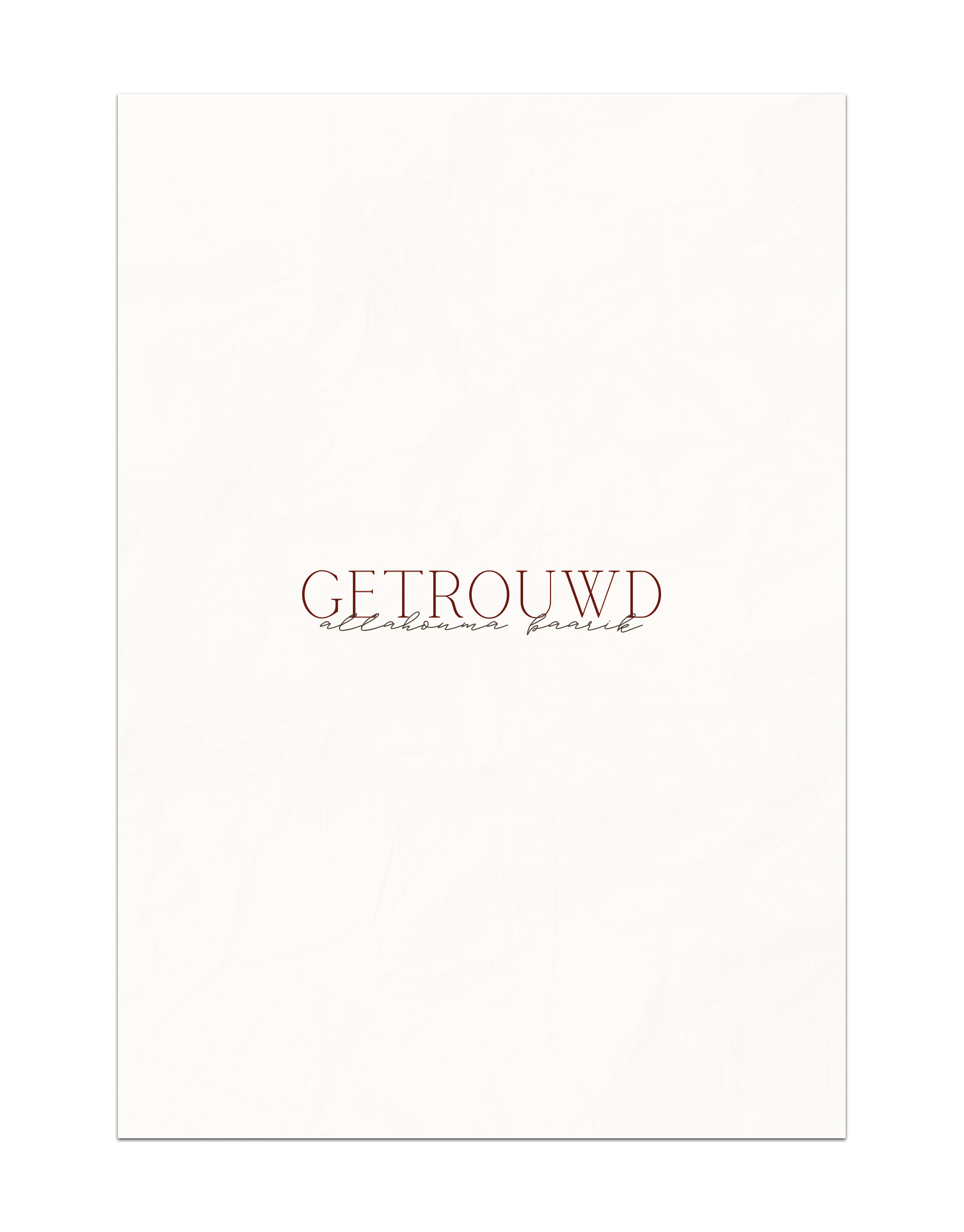 Getrouwd Allahouma baarik