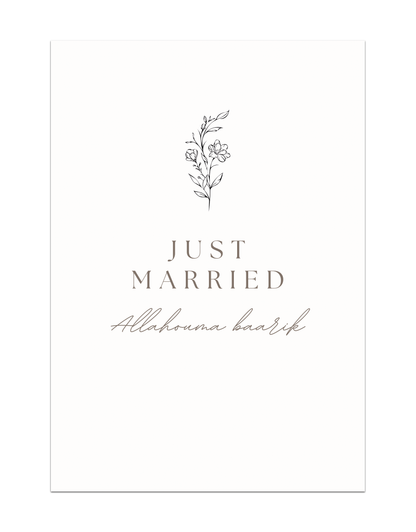 Just Married Allahouma baarik