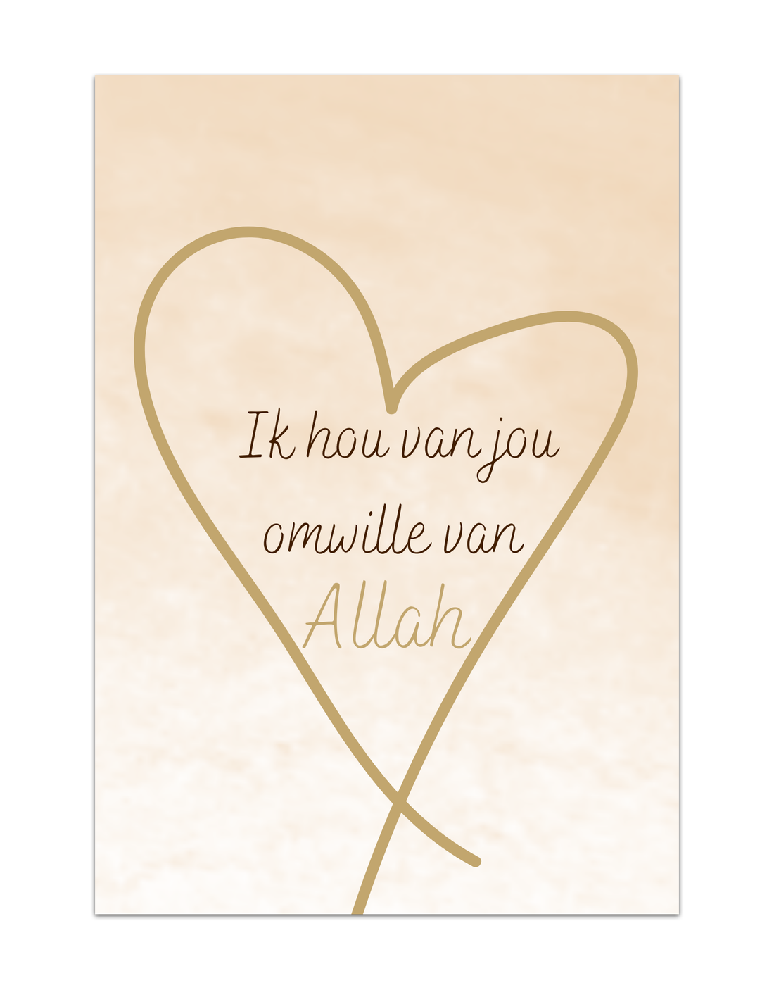 Ik hou van jou omwille van Allah | hart