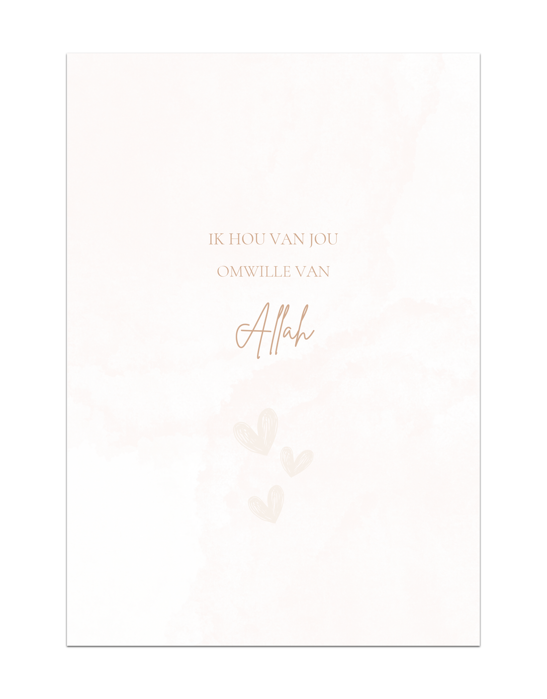 Ik hou van jou omwille van Allah