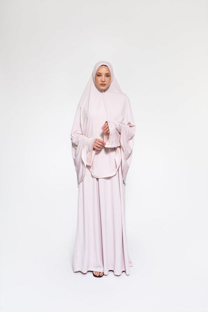 Jersey abaya- en khimaarset | Lichtroze