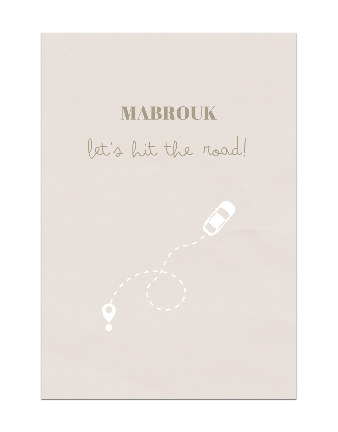 Mabrouk met het behalen van je rijbewijs