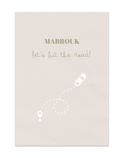 Mabrouk met het behalen van je rijbewijs