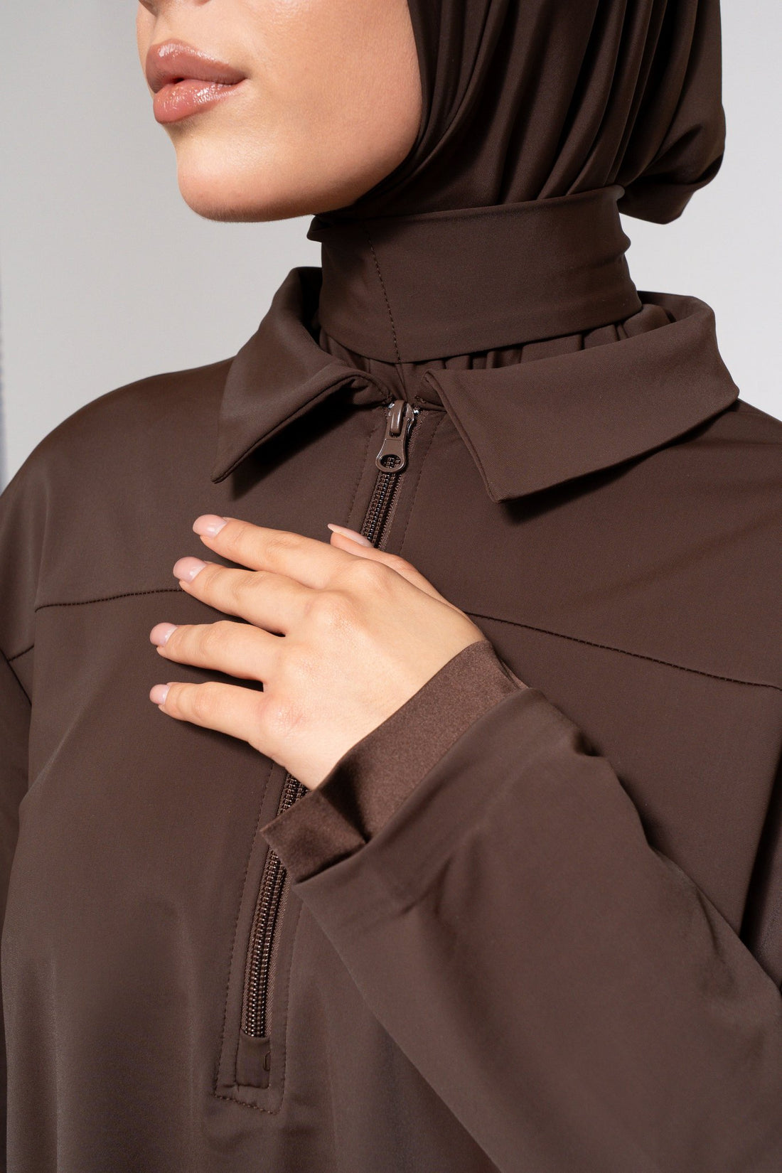 Burkini Satin Sleeve | Brown