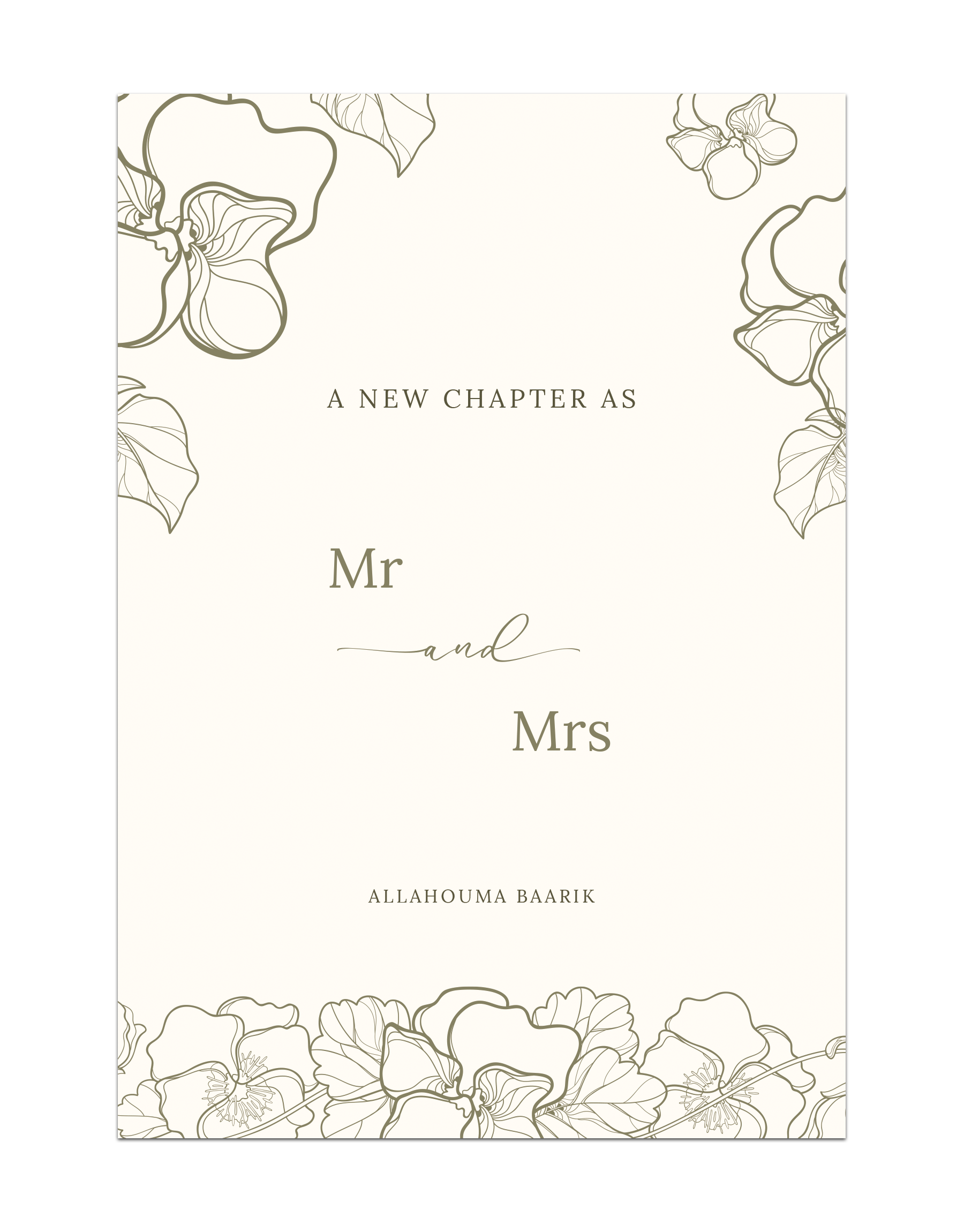 A new chapter as Mr &amp;Mrs Allahouma baarik