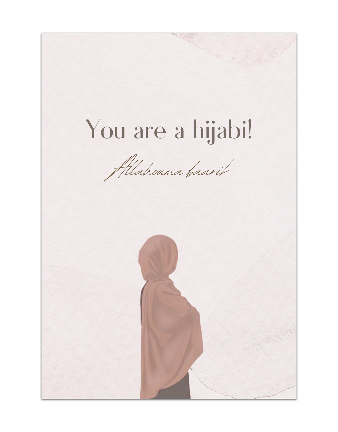 You are a hijabi! Allahouma baarik