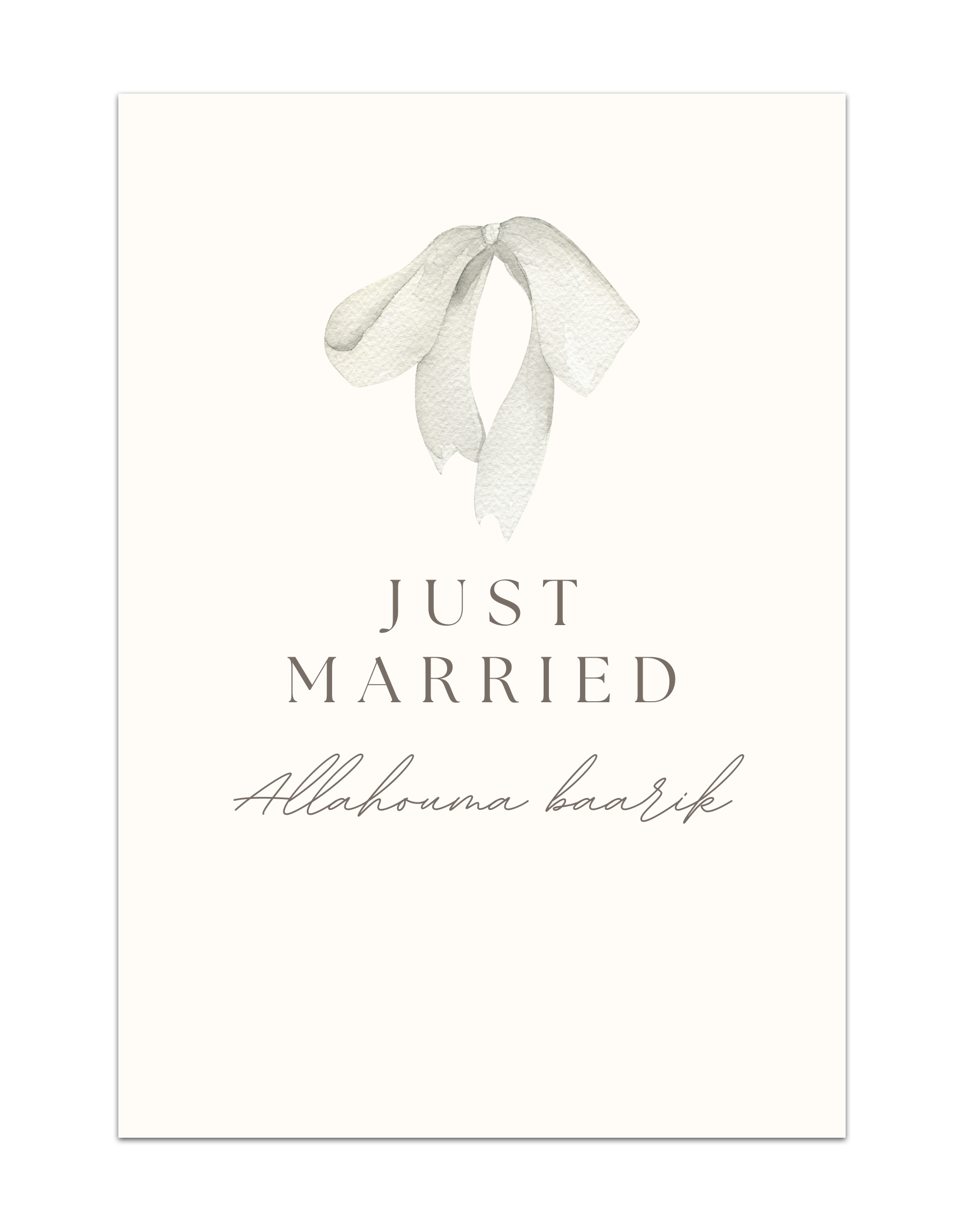 Just married Allahouma baarik